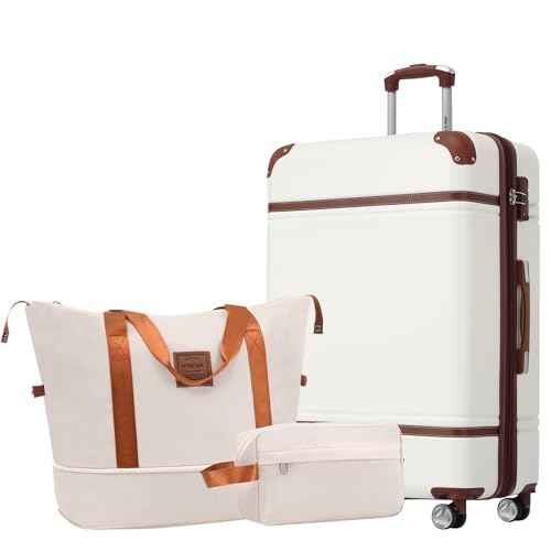 Suitcase Set 24 IN Expandable Luggage with TSA Lock Spinner Wheels (3 Count)