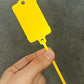 100pcs Reusable Blank Plastic Tags Ties Key Tags 1.45"*2.48" Serrated Tension Sealing Strap with Large Label Plastic Tie Mark Label Waterproof Hang Sign Write on Tag