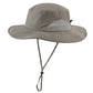 UPF50+ Mens Sun Hat Wide Brim Fishing Hat Sun Protection Cap for Men Women Portable Airy Mesh Beach Bucket Hat Cool Grey