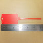 100pcs Reusable Blank Plastic Tags Ties Key Tags 1.45"*2.48" Serrated Tension Sealing Strap with Large Label Plastic Tie Mark Label Waterproof Hang Sign Write on Tag
