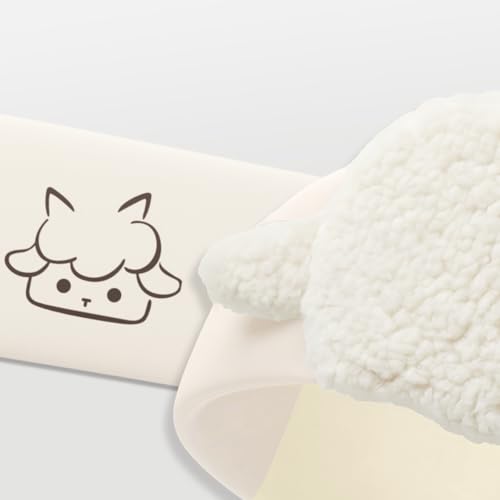 White Faux Lamb Fleece Sleep Mask Allergy Free Full Wrap Eye Cover