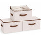 3 Pcs Rigid Storage Bins with Zipper Lid (3 Count)