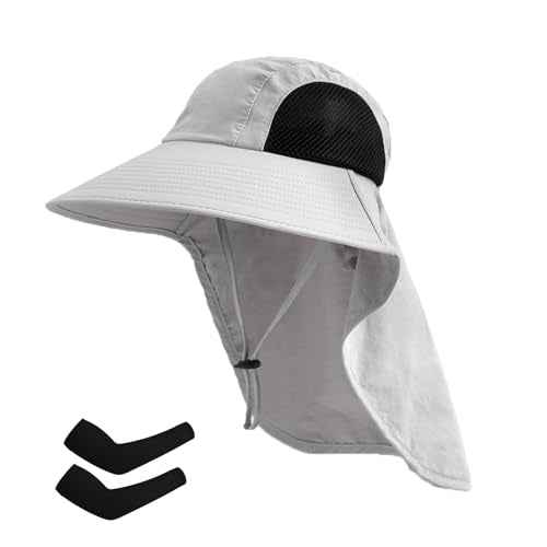 Sun Hat for Men Women with Neck Flap
