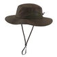 UPF50+ Mens Sun Hat Wide Brim Fishing Hat UV Sun Protection Cap Portable Gardening Beach Bucket Hat Army Green