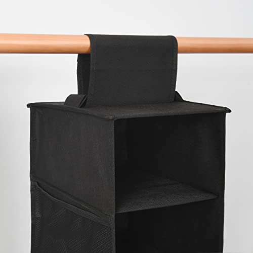 Hanging Shoe Organizer for Closet with Side Mesh Pockets