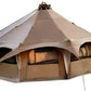 MC TOMOUNT Canvas Tent Bell Tent 16.4ft*9.2ft with Stove Jack for Glamping Family Camping Zipped Removable Floor