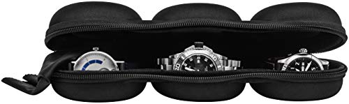 Triple Watch Travel Case Storage Organizer For 3 Watches (3 Count)