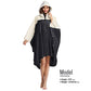 Adult Rain Poncho Waterproof Hooded Zipper Raincoat with Pockets