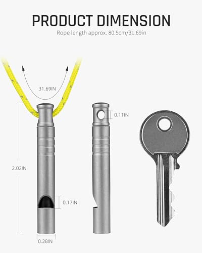 Titanium Emergency Whistle (2 Count)
