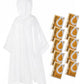 Disposable Adult Rain Ponchos Clear Emergency Raincoat (10 Count)