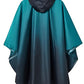 Adult Rain Poncho Waterproof Hooded Zipper Raincoat with Pockets