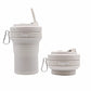 Collapsible Cup with Reusable Straw