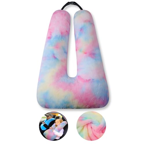 Travel Pillow Car Pillow Kid Car Sleeping Colorful Pink