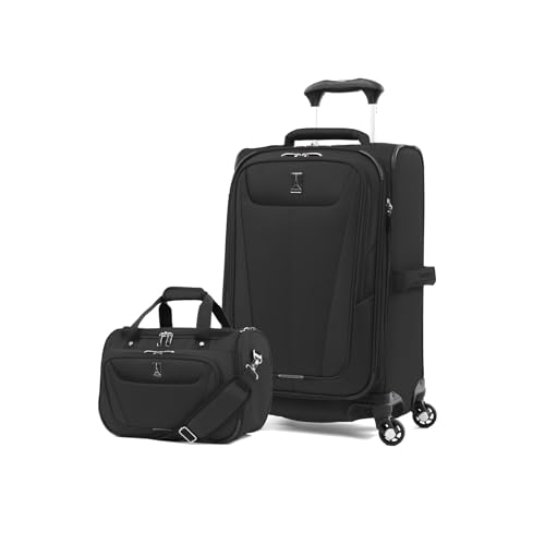 Maxlite 5 Softside 2pc Set Expandable Carry On Luggage with 4 Spinner Wheels (2 Count)