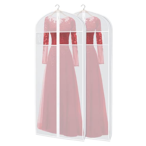 Long Dress Garment Bags for Storage Clear Coat Cover Bag 60 in