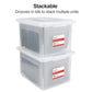 Plastic File Box with Snap Lid (2 Count)