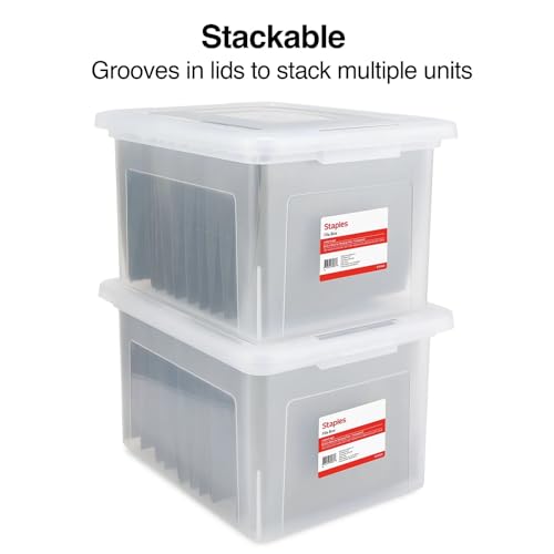 Plastic File Box with Snap Lid (2 Count)