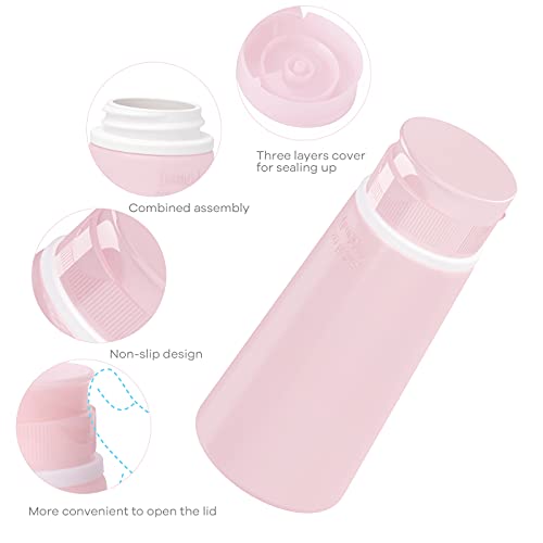 TakeToday Travel Bottles for Toiletries 3.4oz 4 Pack (4 Count)
