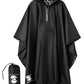 Adult Rain Poncho Waterproof Hooded Raincoat Lightweight Packable