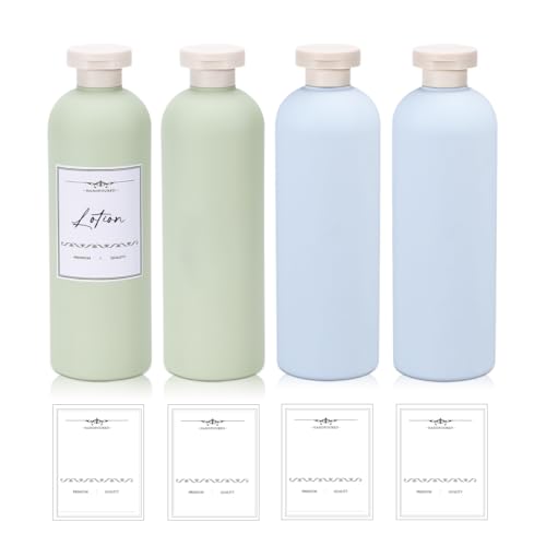 13.5 oz Plastic Travel Shampoo Bottles (4 Count)