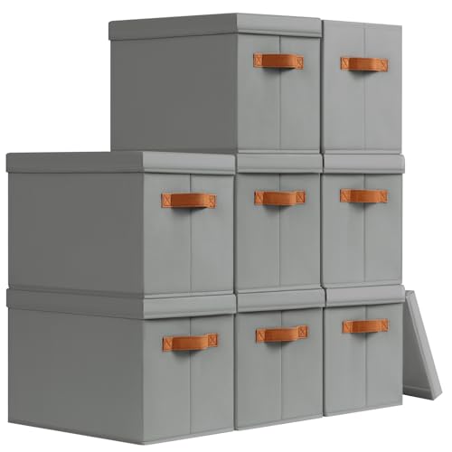 Storage Bins with Lids (8 Count)