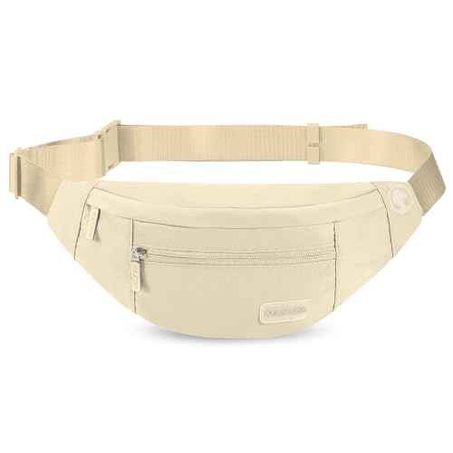 Small Khaki Crossbody Bags for Men Women Sling Fanny Pack with Key Chain