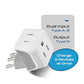 Brazil Travel Adapter Plug with Dual Usa Input (3 Count)