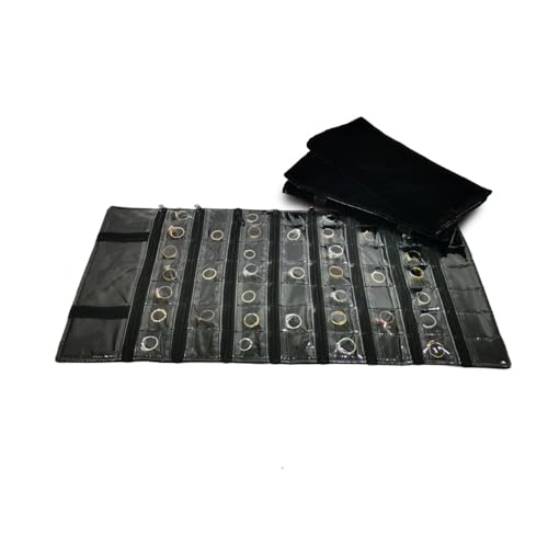 Travel Jewelry Roll Bag Portable Organizer Pouch With Grids&PVC Cover Storage Bags for Necklace