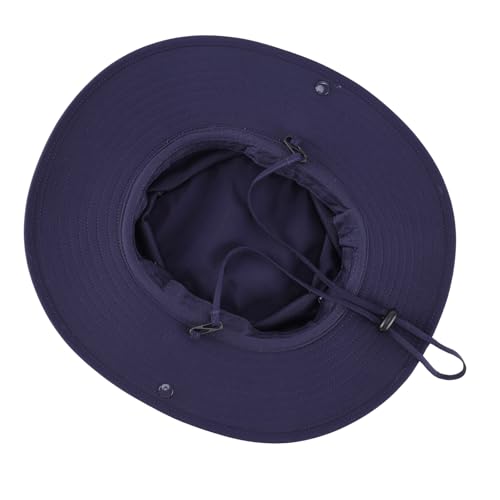 UPF50+ Mens Sun Hat Wide Brim Sun Protection Bucket Hat for Beach Safari Gardening Golf Fishing Hat Navy Blue