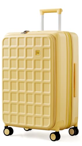 Expandable Top Opening 28 Inch Checked Luggage with Spinner Wheels