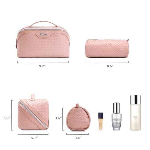 Travel Makeup Bag Cosmetic Bags for Women (3 Count)