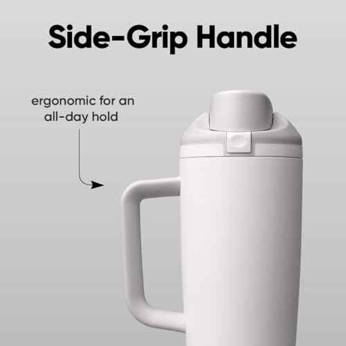FreeSip Tumbler Stainless Steel Water Bottle 30 oz Shy Marshmallow