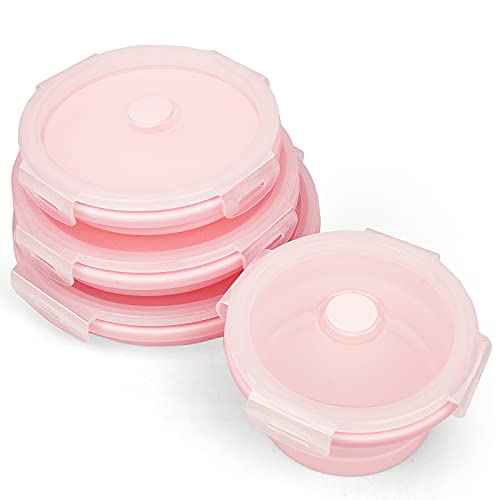 Silicone Collapsible Food Storage Containers (4 Count)