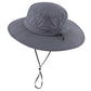 Foldable UPF 50+ Sun Hat for Men Women Wide Brim Beach Bucket Hat Summer Outdoor Fishing Hat UV Sun Protection Cap for Hiking Gardening Golf Dark Grey