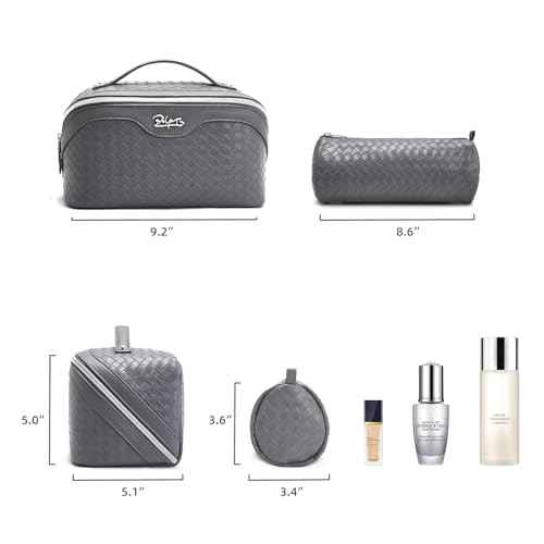 Travel Makeup Bag Cosmetic Bags for Women (3 Count)