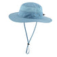 Men's Sun Hat UPF 50+ Wide Brim Bucket Hat Windproof Fishing Hats