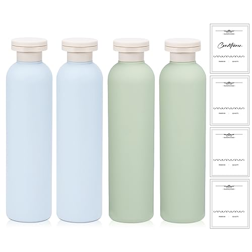 8.8 oz Plastic Travel Shampoo Bottles (4 Count)