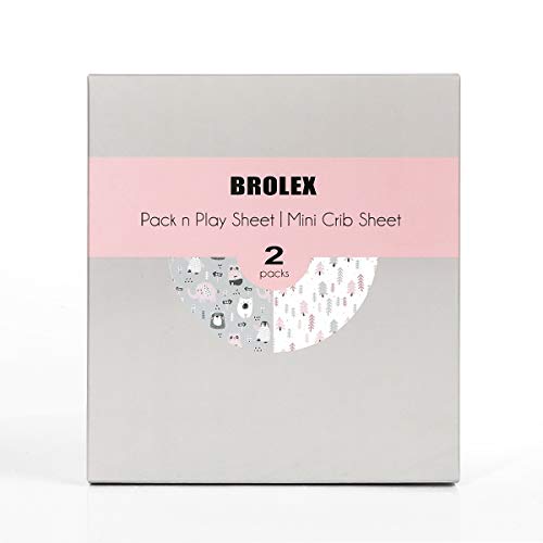 2 Pack Mini Crib Sheets (2 Count)