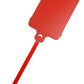 100pcs Reusable Blank Plastic Tags Ties Key Tags 1.45"*2.48" Serrated Tension Sealing Strap with Large Label Plastic Tie Mark Label Waterproof Hang Sign Write on Tag (Red, 100pcs)