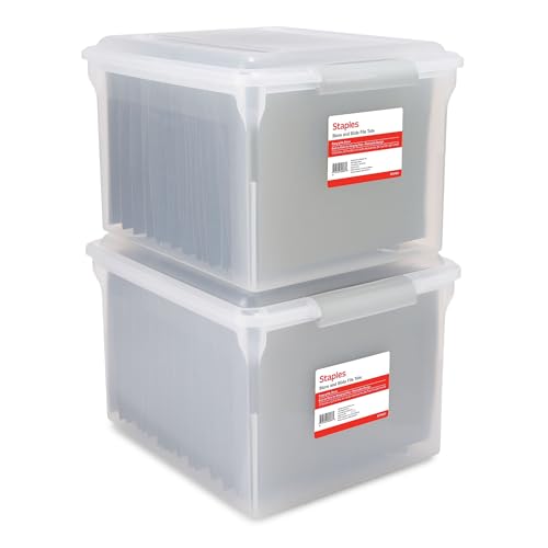 Store & Slide Plastic File Box (2 Count)