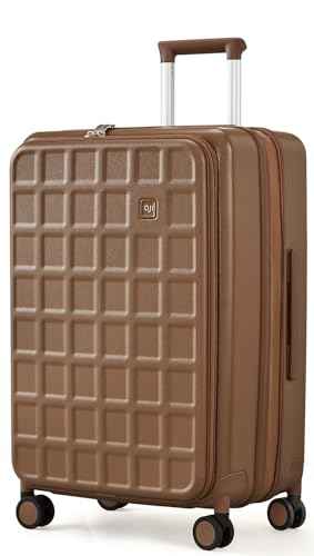 Expandable Top Opening 28 Inch Checked Luggage with Spinner Wheels