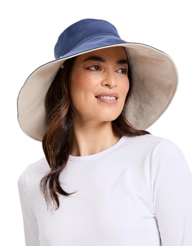 Women's Ultra Wide Cotton Linen Hat UPF 50+