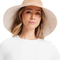 Ultra Wide Cotton Linen Hat UPF50+ Packable UV Sun Protection Hat with Large Brim and Detachable Strap Large