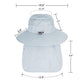 Sun Hats for Men Women Fishing Hat UPF 50+ Breathable Wide Brim Bucket Hats Summer UV Protection Safari Hat with Neck Flap Light Grey