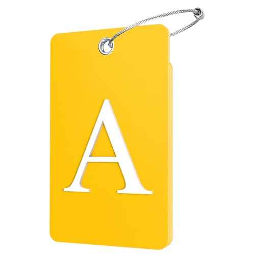 2 Pack Initial Luggage Tags for Suitcases Airplane Travel Essentials (2 Count)
