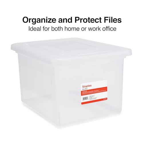 Plastic File Box with Snap Lid (4 Count)