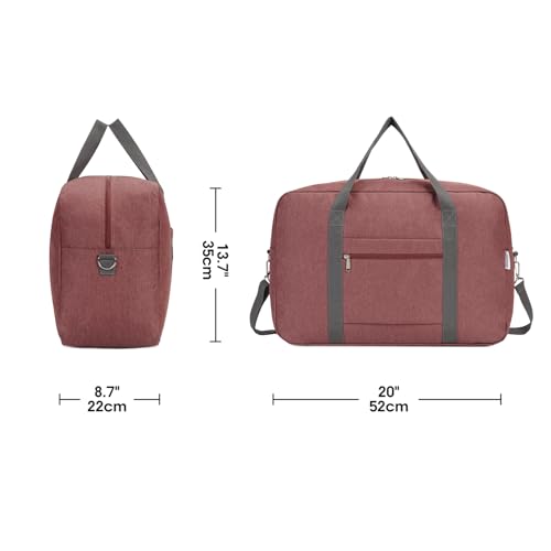 For United Airlines Foldable Carry on Bag 22x14x9 Travel Duffel Bag Packable luggage Duffle for Women and Men 40L