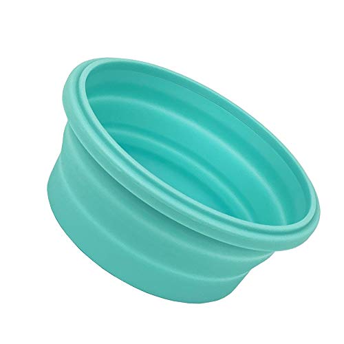 Collapsible Bowl Silicone Collapsible Container Food Storage Containers Collapsible Camping Bowl for Travel Camping Hiking with Airtight Plastic Lids and 2Pack Silicone Dish Sponges (2 Count)
