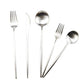 20-Piece 18/10 Stainless Steel Flatware Silverware, Luxury Dinnerware Set Travel Cutlery Tableware Include Knife Fork Spoon Service for 4,Healthy & Eco-Friendly Dishwasher Safe (Silver Matte) (4 Count)