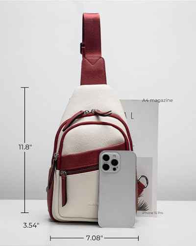 Large Sling Bag for Women Crossbody Purse Leather Fashionable Trendy Chest Bag for Travel